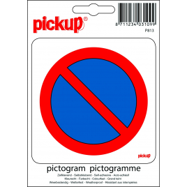 Pictogramme adhésif en vinyle stationnement interdit 10 x 10 cm