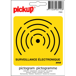 Pictogramme Surveillance Électronique – Vinyle Adhésif 10x10cm | PICKUP
