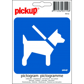 Pictogramme adhésif en vinyle tenir les chiens en laisse 10 x 10 cm