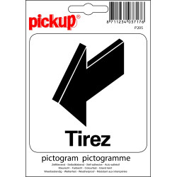 Pictogramme Vinyle Tirette – Signalisation Claire 10x10cm | PICKUP