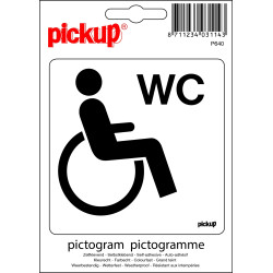 Pictogramme Toilettes PMR – Signalisation Claire 10x10cm | PICKUP