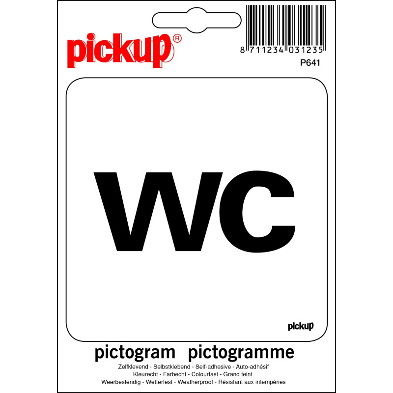 Pictogramme adhésif en vinyle WC 10 x 10 cm