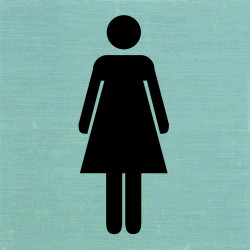 Plaque Adhésive Dames 8x8cm – Signalisation Claire | PICKUP