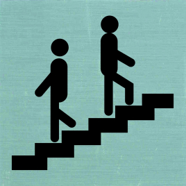 Plaque adhésive escalier 8 x 8 cm