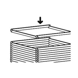 Madrier supplémentaire abri jardin 28mm 4 pièces | SOLID