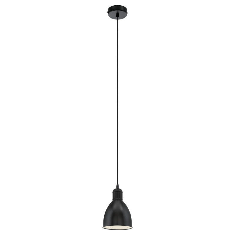 Lustre Priddy noir E27 60 W EGLO