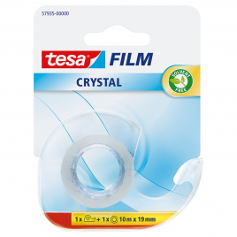Ruban adhésif Film Crystal avec dérouleur 10 m x 19 mm TESA