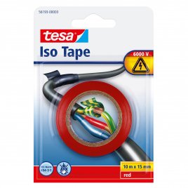 Adhésif Iso Tape rouge 10 m x 15 mm TESA