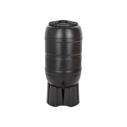 Tonneau à eau de pluie 210 L noir PRACTO GARDEN