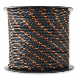 Corde en polyester et polyamide noire et orange Ø 3 mm 25 m CHAPUIS