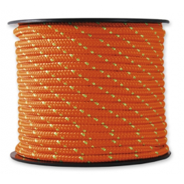 Corde en polyester et polyamide orange et verte Ø 3 mm 25 m CHAPUIS