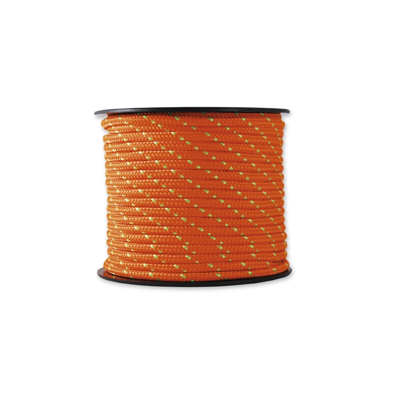 Corde en polyester et polyamide orange et verte Ø 3 mm 25 m CHAPUIS