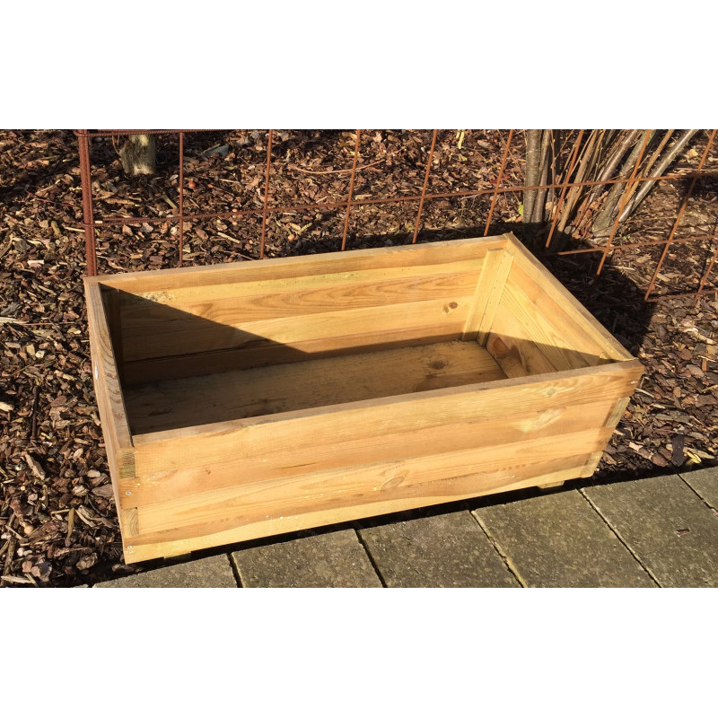 Bac à fleurs rectangulaire Eco 80x40x27cm – Jardin Durable | SOLID
