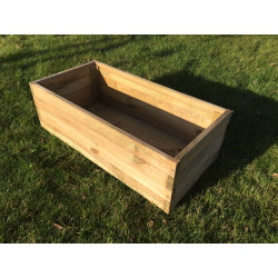 Bac à fleurs rectangulaire Eco 80x40x27cm – Jardin Durable | SOLID