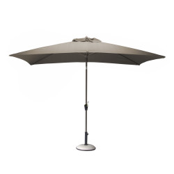 Parasol droit avec manivelle taupe 3 x 2 m