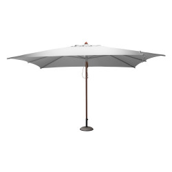 Parasol droit avec poulies écru 3 x 2 m