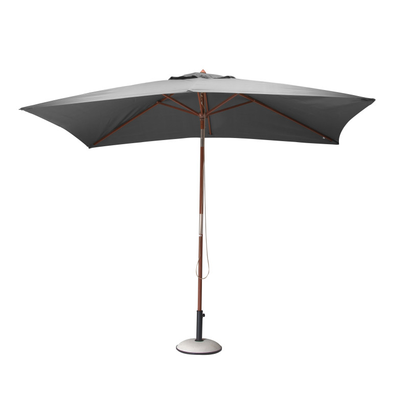 Parasol droit avec poulies gris 3 x 2 m