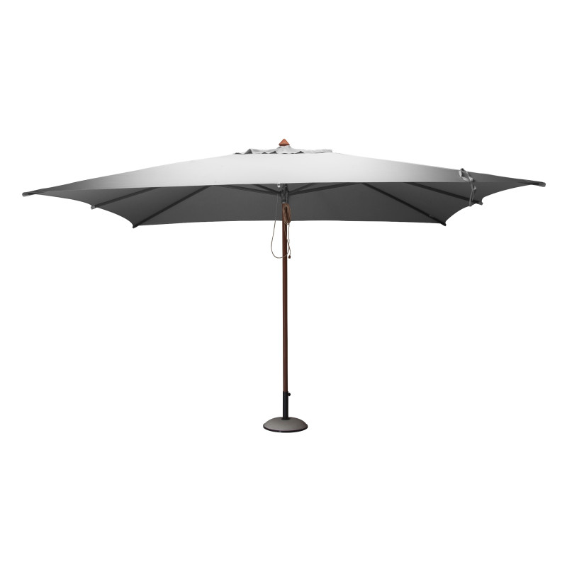 Parasol droit avec poulies gris 3 x 4 m