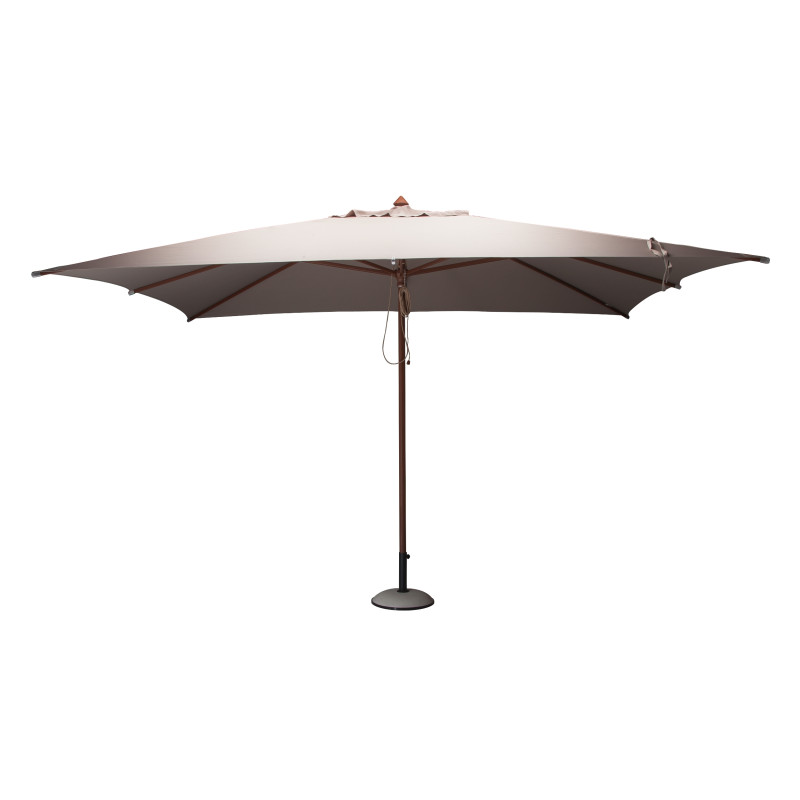 Parasol droit avec poulies taupe 3 x 4 m