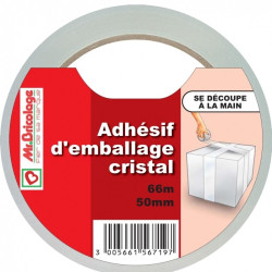 Adhésif d'emballage Cristal 66 m x 50 mm MR.BRICOLAGE
