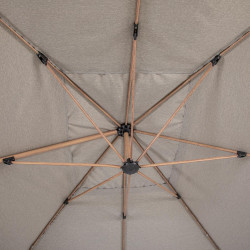 Parasol déporté inclinable Soly noisette 3 x 4 m Parasol déporté inclinable Soly noisette 3 x 4 m