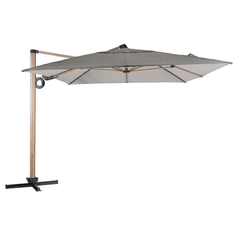 Parasol déporté inclinable Soly noisette 3 x 4 m