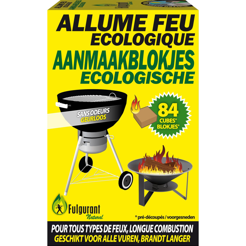 Allume feu écologique FULGURANT NATURAL – 84 pièces Allume feu écologique FULGURANT NATURAL – 84 pièces