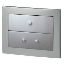Plaque WC Égal Double Chasse Chrome Mat | WIRQUIN