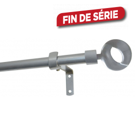 Kit tringlerie en métal Ø 16 - 13 mm extensible avec embout Bilbao gris 1,2 à 2,1 m MOBOIS