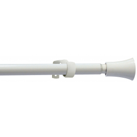 Kit tringlerie en métal Ø 19 - 16 mm extensible avec embout Atlanta blanc brillant 1,2 à 2,1 m MOBOIS