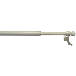 Tringle de vitrage Neorido Choc extensible Ø 9 mm blanche avec embout boule 25 à 40 cm MOBOIS