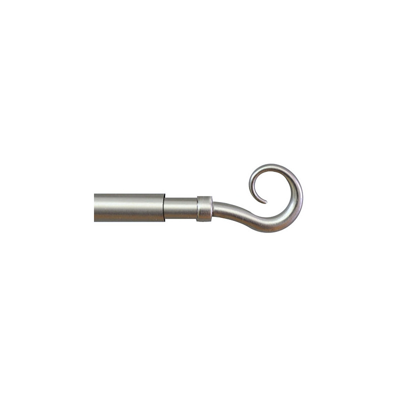 Tringle pour voilage Ø 10 mm extensible avec embout Cross nickel mat 40 à 65 cm MOBOIS