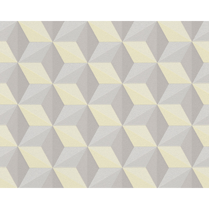 Intissé Géométrique gris jaune 53 cm