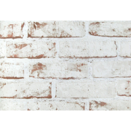 Intissé vinyle Brique blanche et brune 53 cm