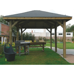 Pavillon assemblé SOLID 6,29 x 3,47 m – Pavillon bois | SOLID