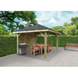 Pavillon Bois 2,7x2,7m SOLID - Assemblé Facile | SOLID