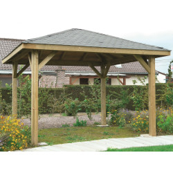 Pavillon assemblé SOLID 4,37x4,37m - Pavillon en bois | SOLID