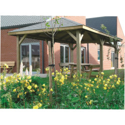 Pavillon assemblé SOLID 4,49 x 3,47 m – Pavillon en bois | SOLID