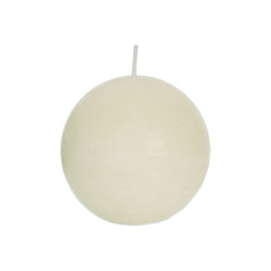 Bougie rustique Boule ivoire Ø 8 cm – Ambiance chaleureuse | SPAAS