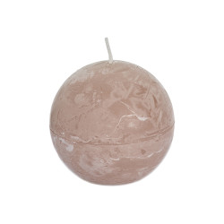 Bougie rustique Boule beige Ø 8 cm – Ambiance chaleureuse | SPAAS
