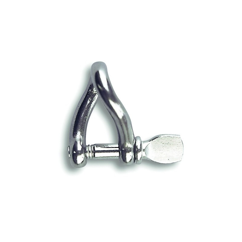Manille Ronde En Acier Inoxydable V4A (AISI 316) - 3 Mm, 6x12 Mm, Charge 82 Kg, Forme Courte