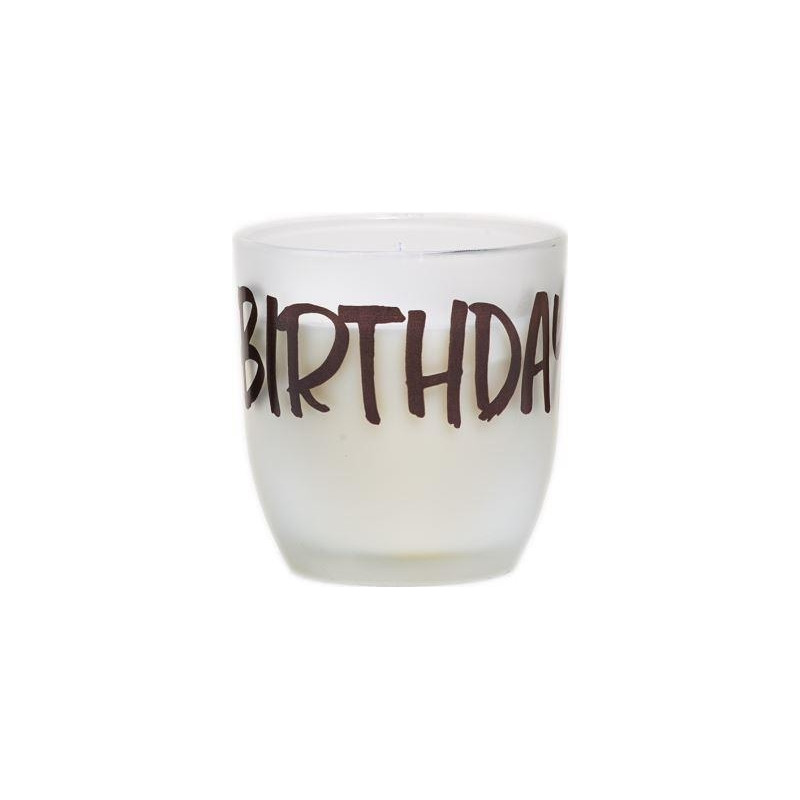 Bougie Verre sablé Birthday