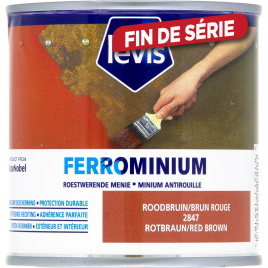 Minium antirouille Ferrominium rouge brun 0,25 L LEVIS