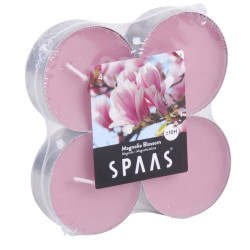 Bougie chauffe-plats Maxi magnolia 4 pièces – Ambiance chaleureuse | SPAAS