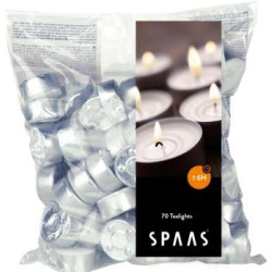Bougie chauffe-plats blanche 6h – Lot économique 70 pièces | SPAAS