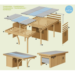 Paroi Frontale Carport SOLID 3,9 x 2,45m - Accessoire | SOLID