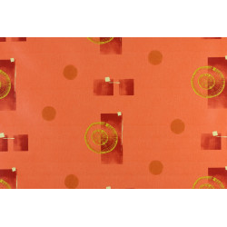 Toile cirée Sidney orange 140cm – Facile à nettoyer | AUTHENTIQUE