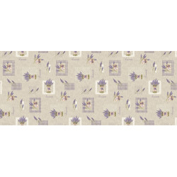 Toile cirée sur support non-tissé Lavande 140 cm au mètre HOBBYTEX