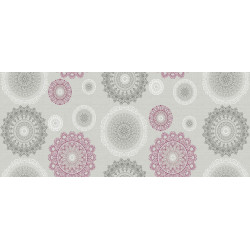 Toile cirée sur support non-tissé Fortuna gris fuchsia 140 cm au mètre HOBBYTEX