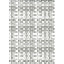 Toile cirée avec relief sur support non-tissé Basket weave argent 140 cm au mètre HOBBYTEX